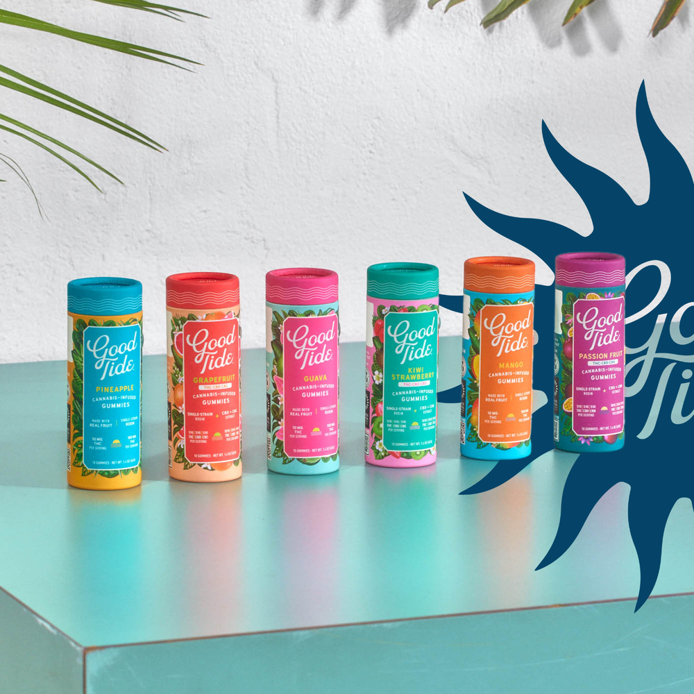 Complete Good Tide gummies lineup with all six flavors